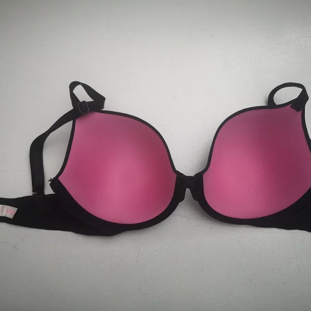 Pink Victoria's Secret Black Size 32DD Lightly Lined Underwire T-shirt Bra - Picture 7 of 7